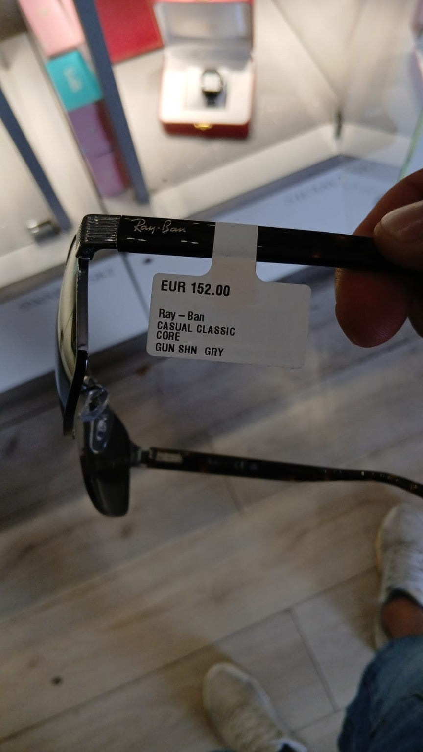 Ray-Ban RB3751 Casual Classic 004/B1 – Gunmetal / Dark Grey Sonnenbrille