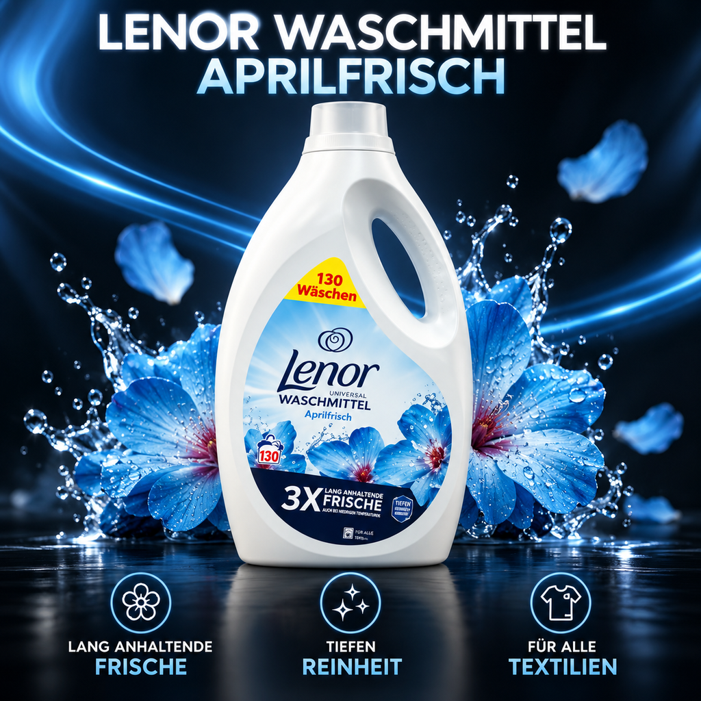 Lenor Universal Waschmittel Aprilfrisch – 130 Waschladungen – Flüssigwaschmittel