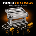 CHINLEI Atlas 150-25 manuelle Nudelmaschine – 3-in-1 Pastamaker