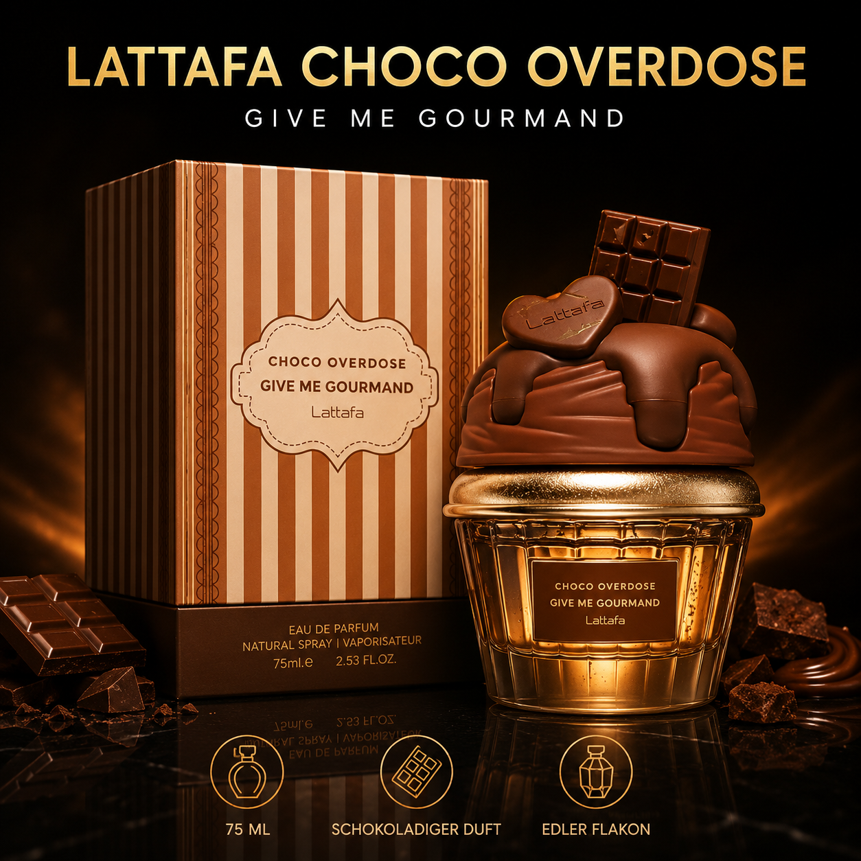 Lattafa Give Me Gourmand Choco Overdose Eau de Parfum 75 ml