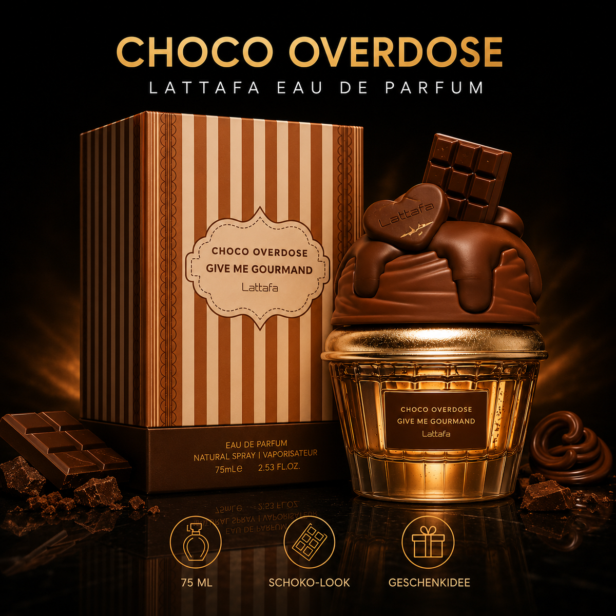 Lattafa Give Me Gourmand Choco Overdose Eau de Parfum 75 ml