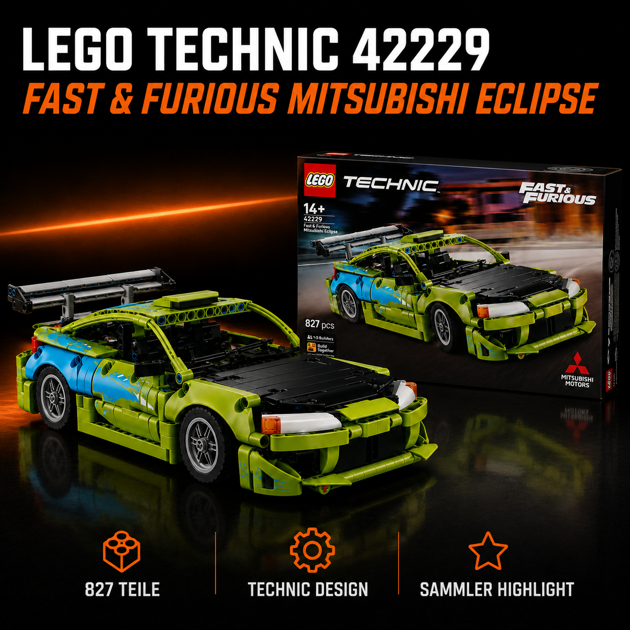 LEGO® Technic 42229 – Fast & Furious Mitsubishi Eclipse