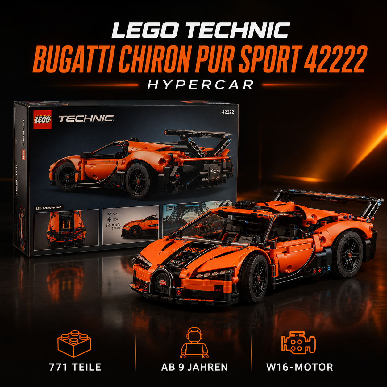 LEGO® Technic 42222 – Bugatti Chiron Pur Sport