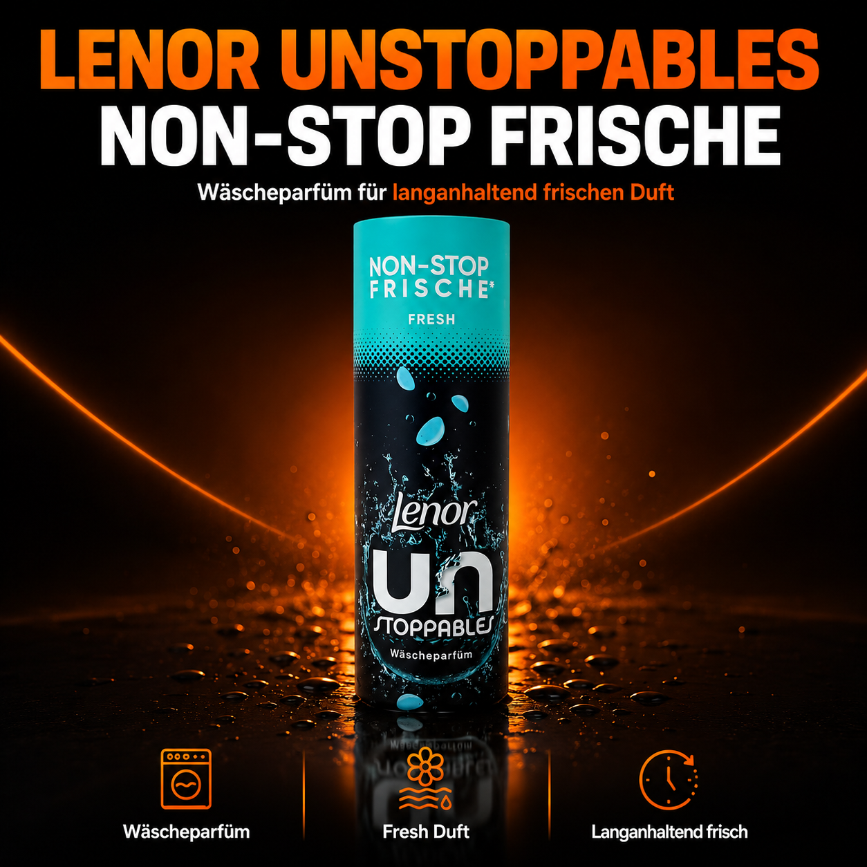 Lenor Unstoppables Fresh Wäscheparfüm – Duftperlen für langanhaltende Frische