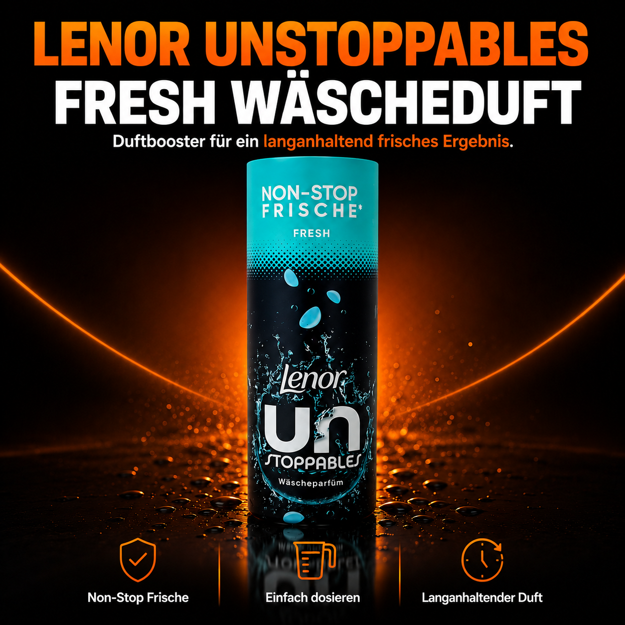 Lenor Unstoppables Fresh Wäscheparfüm – Duftperlen für langanhaltende Frische
