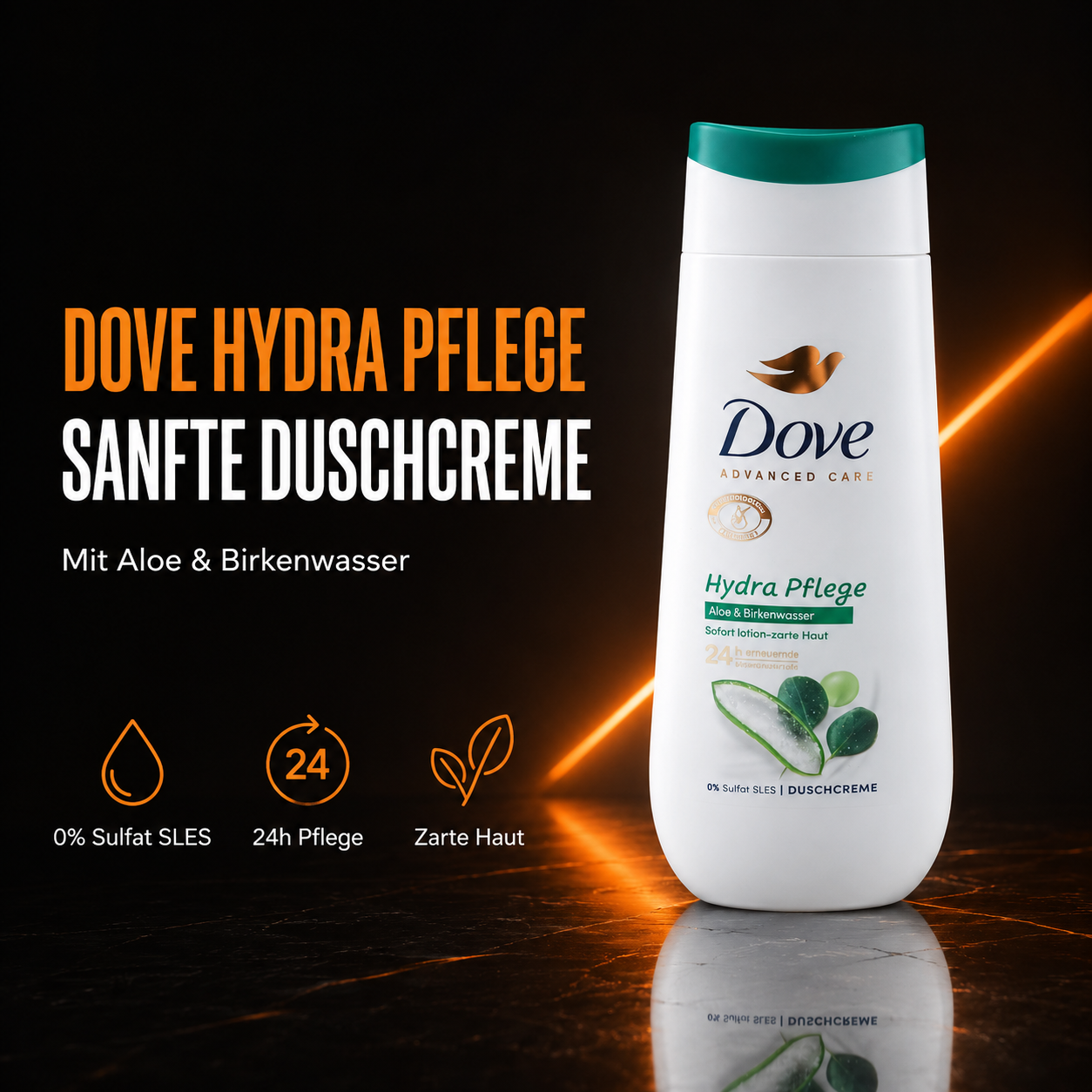 Dove Advanced Care Hydra Pflege Duschcreme mit Aloe & Birkenwasser