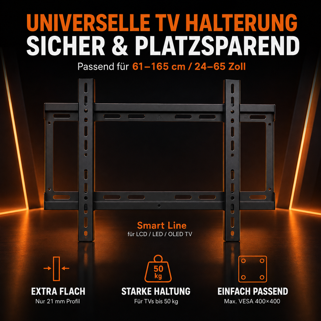 One For All Smart Line WM2400 TV-Wandhalterung – 24–65 Zoll, bis 50 kg