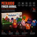 Peekaboo Finger Animal Lernspiel – 10 Tiere & 10 bunte Häuser ab 1 Jahr