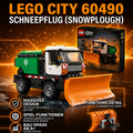 LEGO® City 60490 Schneepflug – 263 Teile, Streufunktion & Fahrer-Minifigur