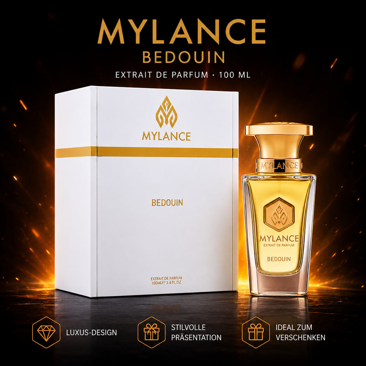 MYLANCE Bedouin Extrait de Parfum 100 ml – luxuriöser Unisex-Duft