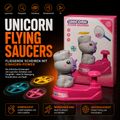 Unicorn Flying Saucers – Fliegende Scheiben mit Fußstarter & Fangnetz ab 3 Jahren