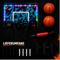 Mini-Basketballkorb mit LED-Punktestand – 4-in-1 Set mit 2 Bällen, Pumpe, Licht & Sound