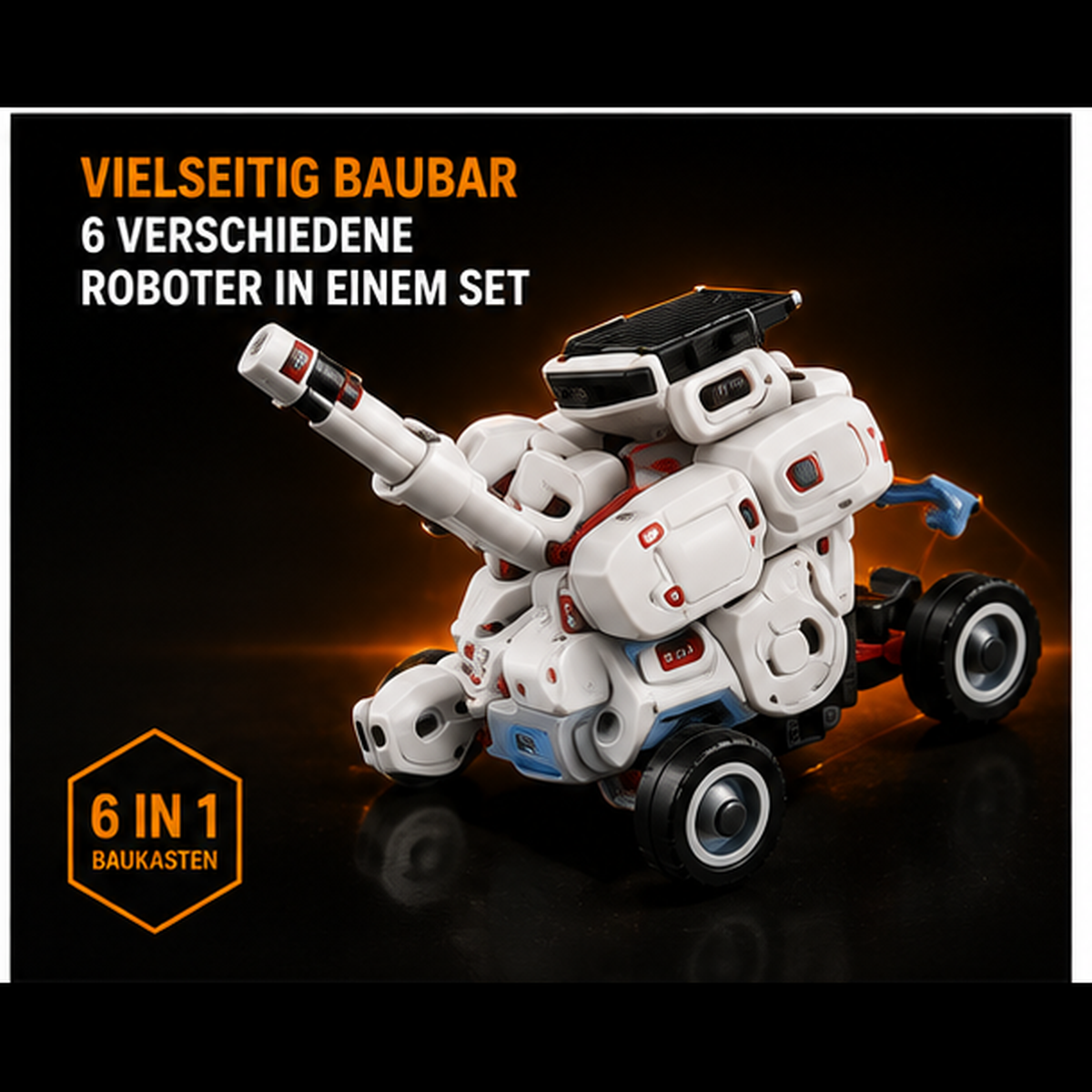 6-in-1 Solar Robot Creation Kit – STEM Roboter-Bausatz mit Solarantrieb ab 8 Jahren